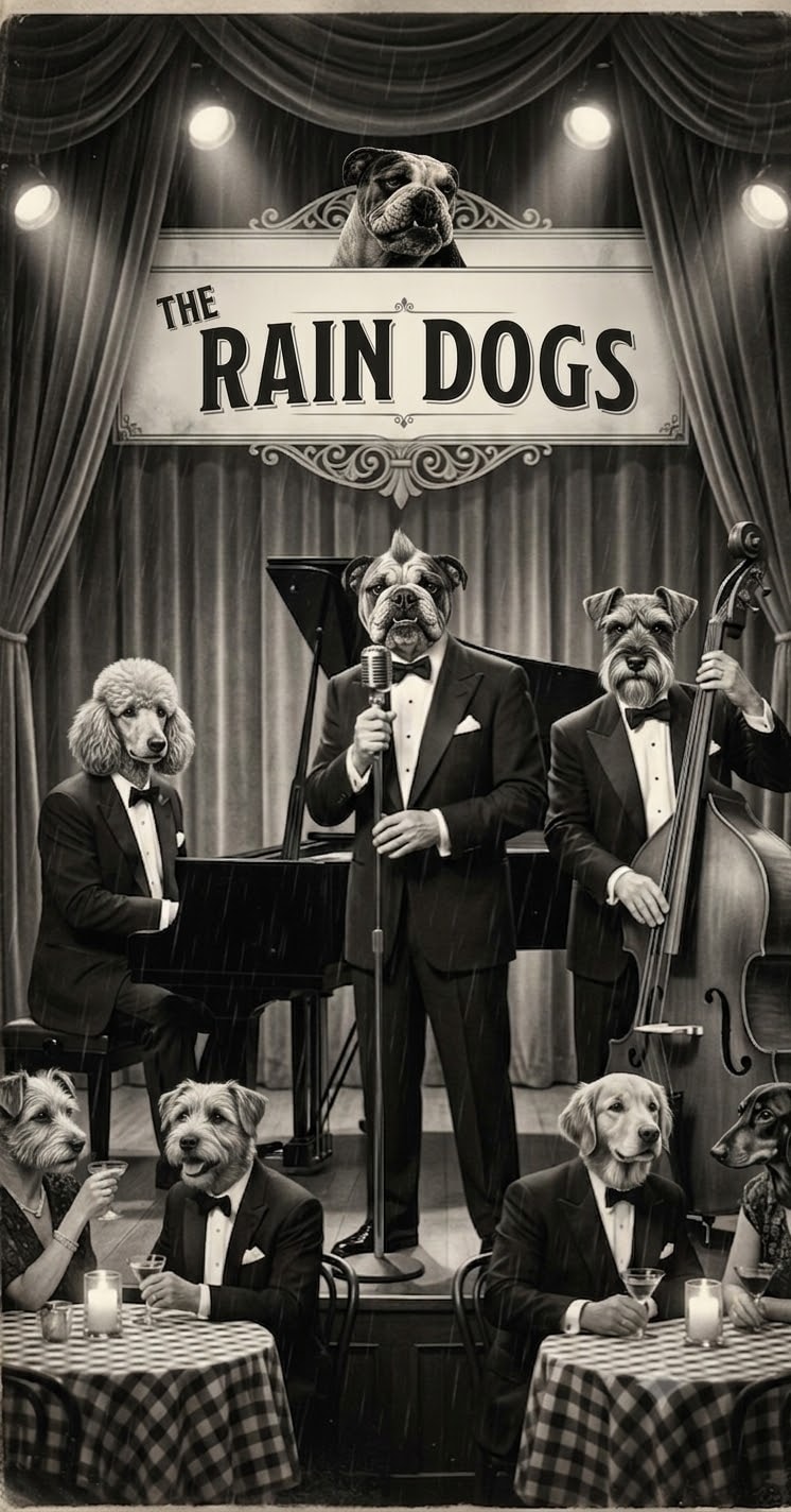 The Rain Dogs vintage lounge ensemble artwork